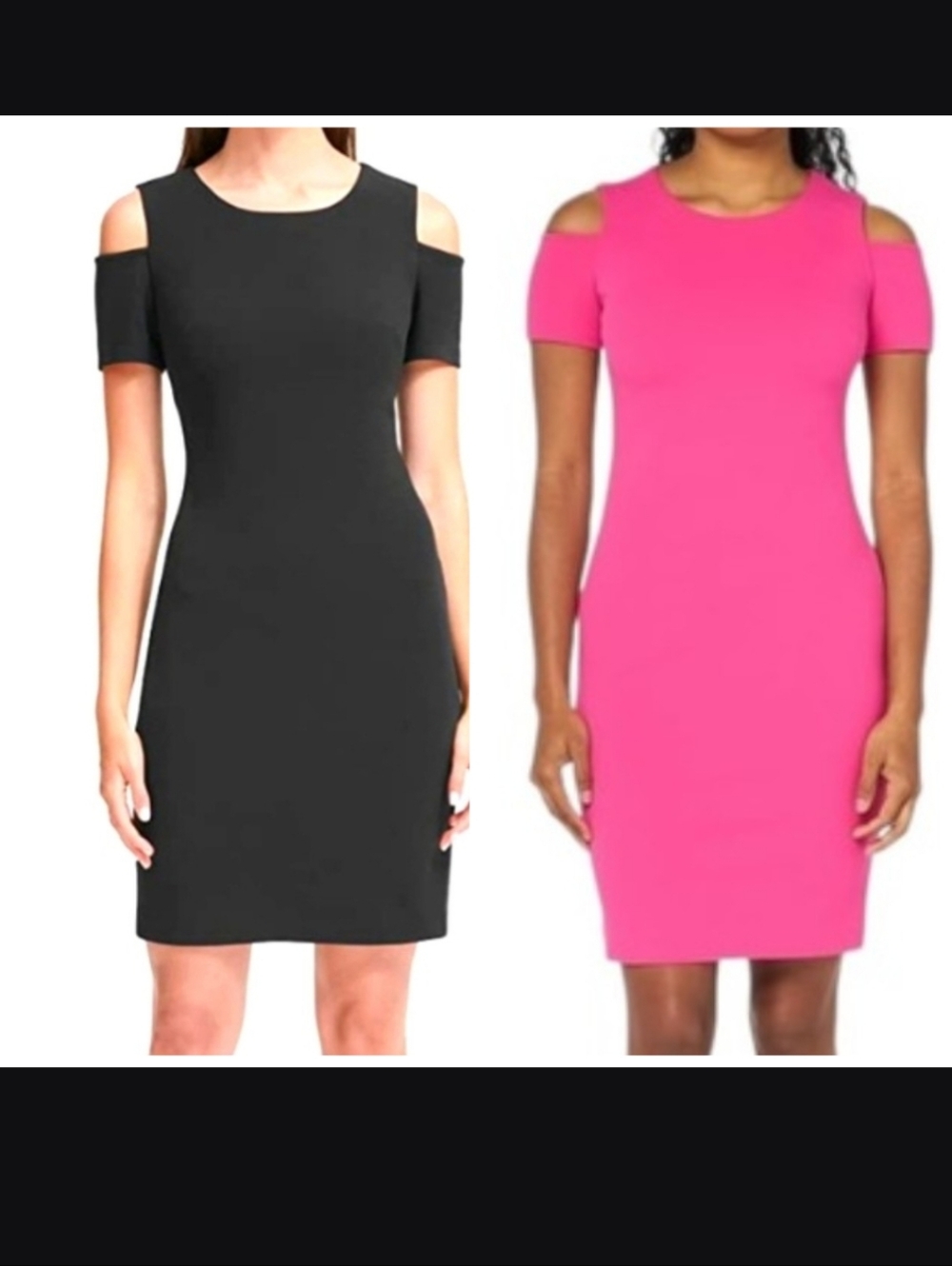 Retail $100 NWT Tommy Hilfiger Cold Shoulder Dress Pink Or Black
